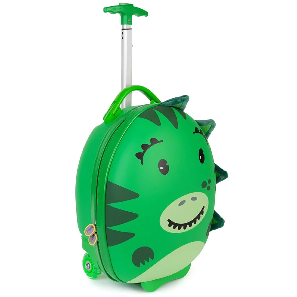 Boppi Tiny Trekker 2 Wheel Cabin Suitcase Green Dinosaur