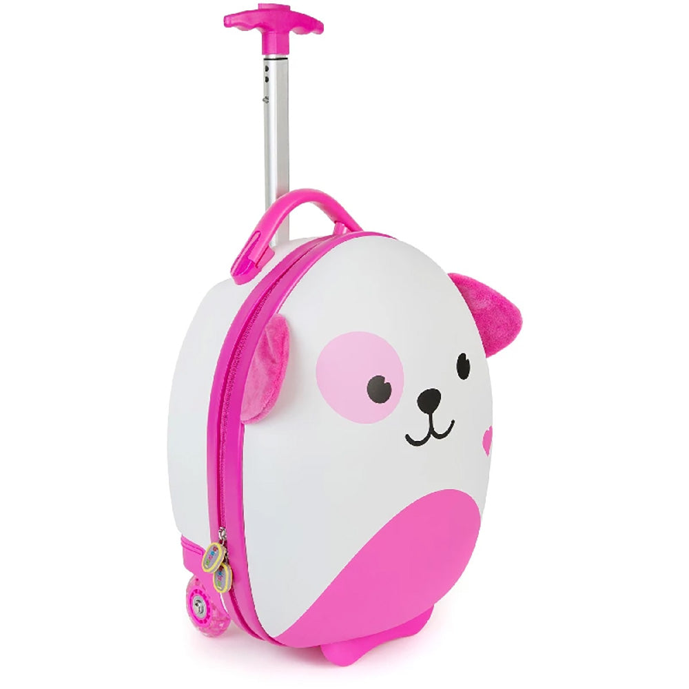 Boppi Tiny Trekker 2 Wheel Cabin Suitcase Pink Dog