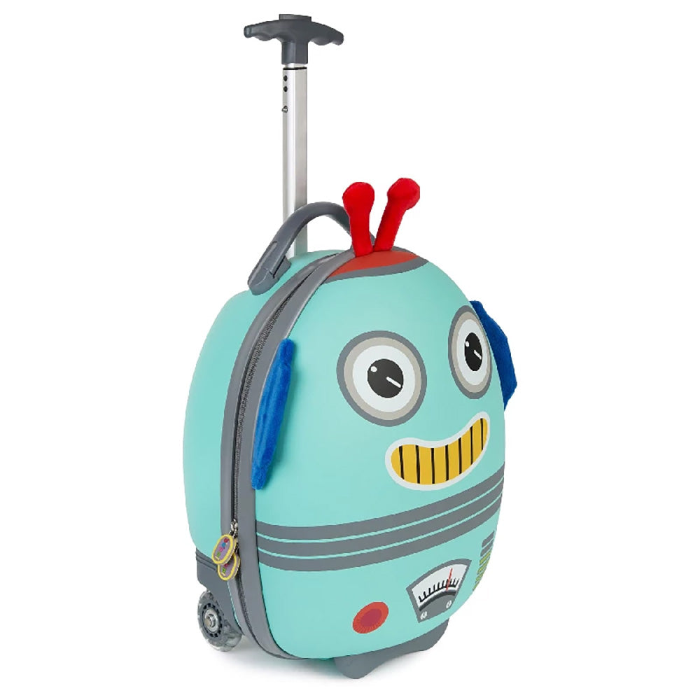 Boppi Tiny Trekker 2 Wheel Cabin Suitcase Blue Robot