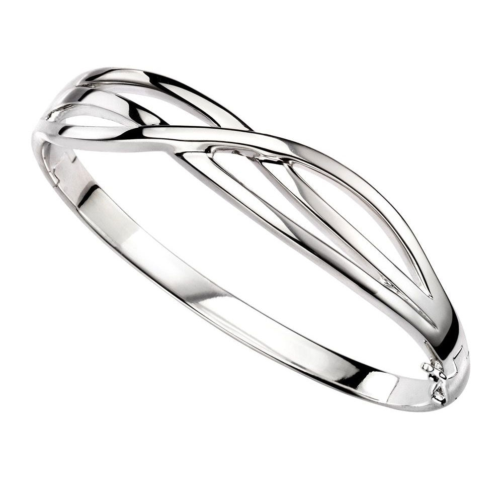 Beginnings Sterling Silver B4820 Cross Over Bangle