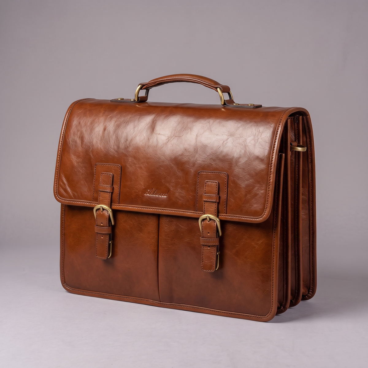Ashwood Leather Gareth Heavy Duty Triple Gusset Briefcase