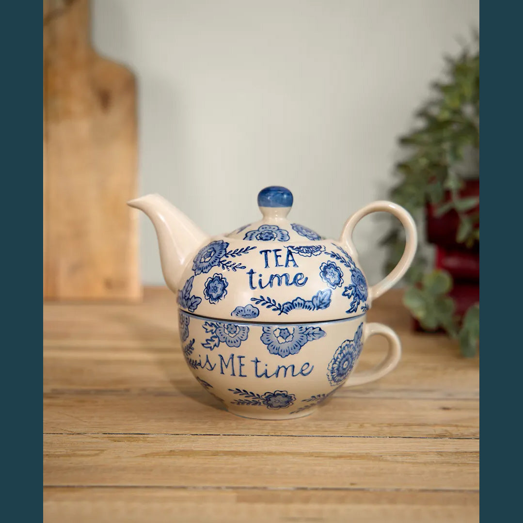 Joe Browns Blue Willow Tea For One Set