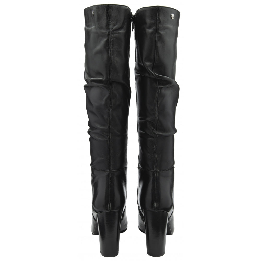 Black Leather Marsco Knee High Boots