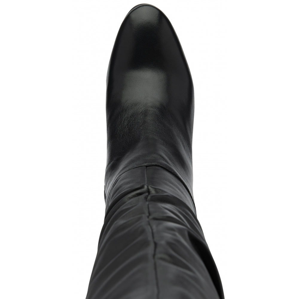 Black Leather Marsco Knee High Boots