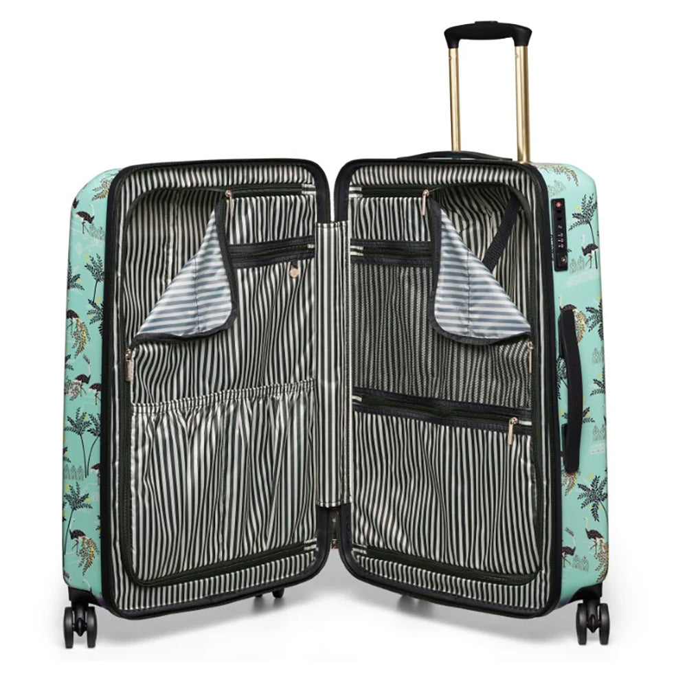 Sara Miller Mint Ostrich 67cm 4-Wheel Medium Suitcase