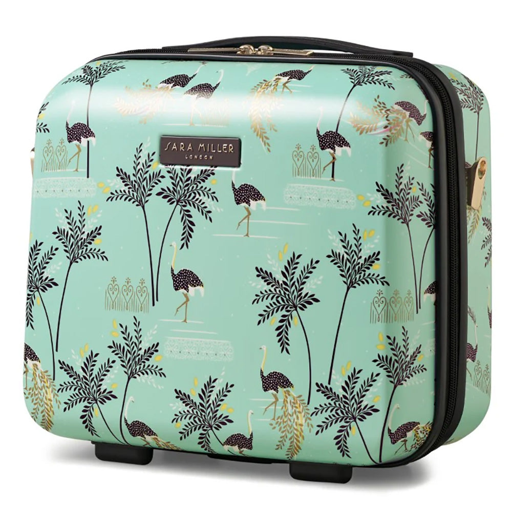 Sara Miller Mint Ostrich Vanity Case