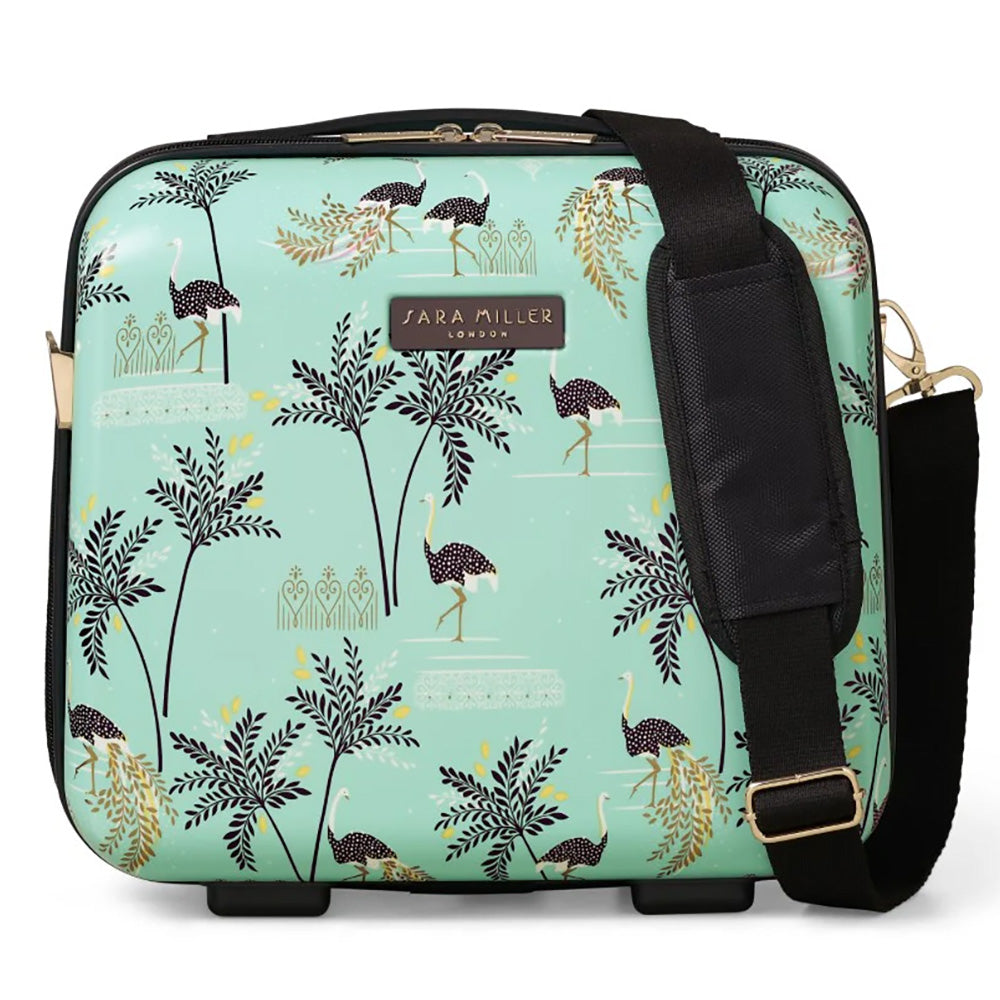 Sara Miller Mint Ostrich Vanity Case