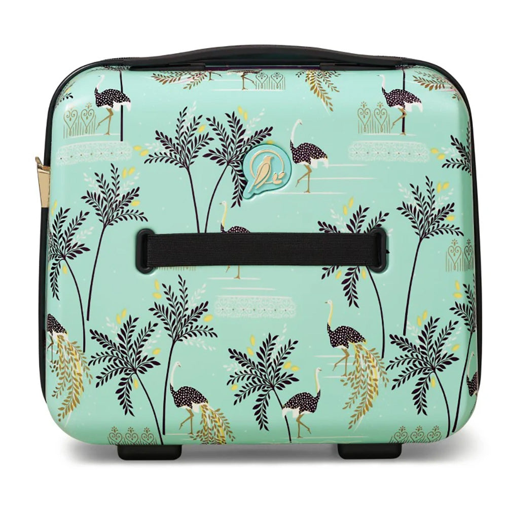 Sara Miller Mint Ostrich Vanity Case