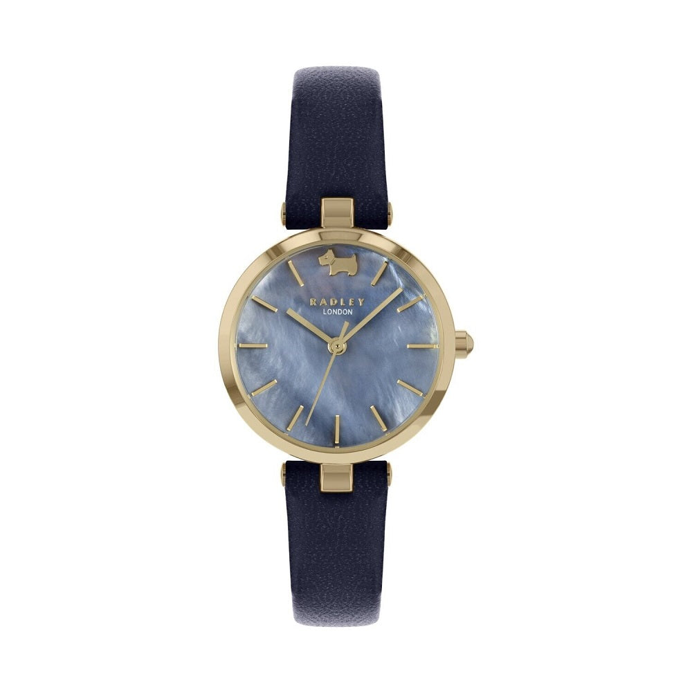 Radley Gold & Navy Watch with Leather Strap