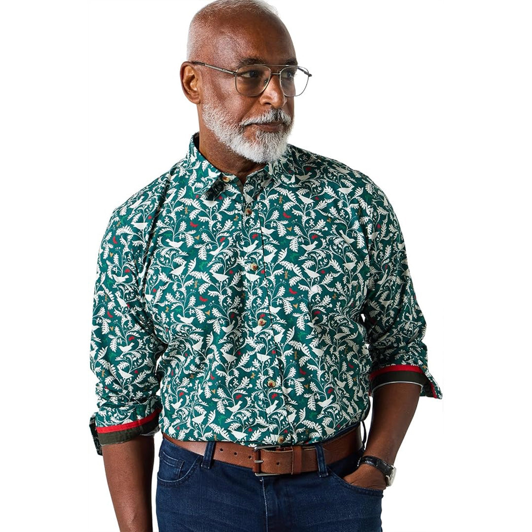 Joe Browns Men's Bird Print Long Sleeve Shirt SM850