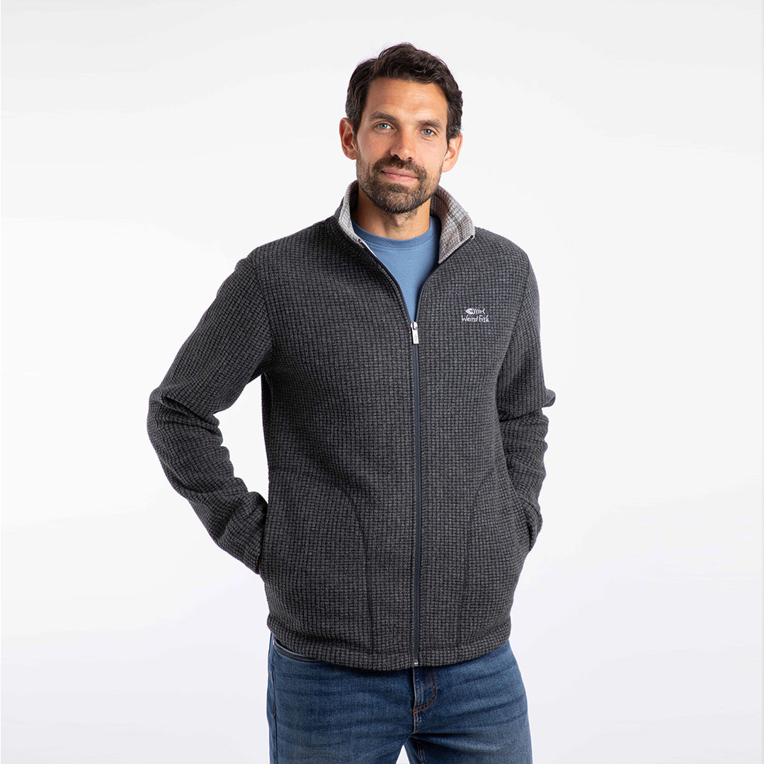 Weird Fish Shires Full Zip Grid Fleece 203185