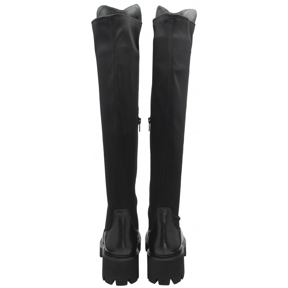 Ravel Black Leather Thornton Knee High Boots