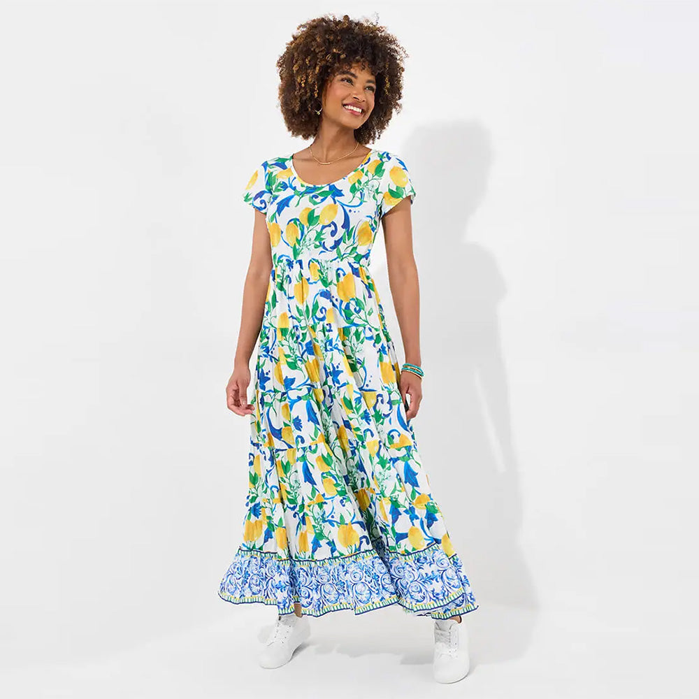 Joe Browns Sicilian Summer Crinkle Cotton Dress White WF236