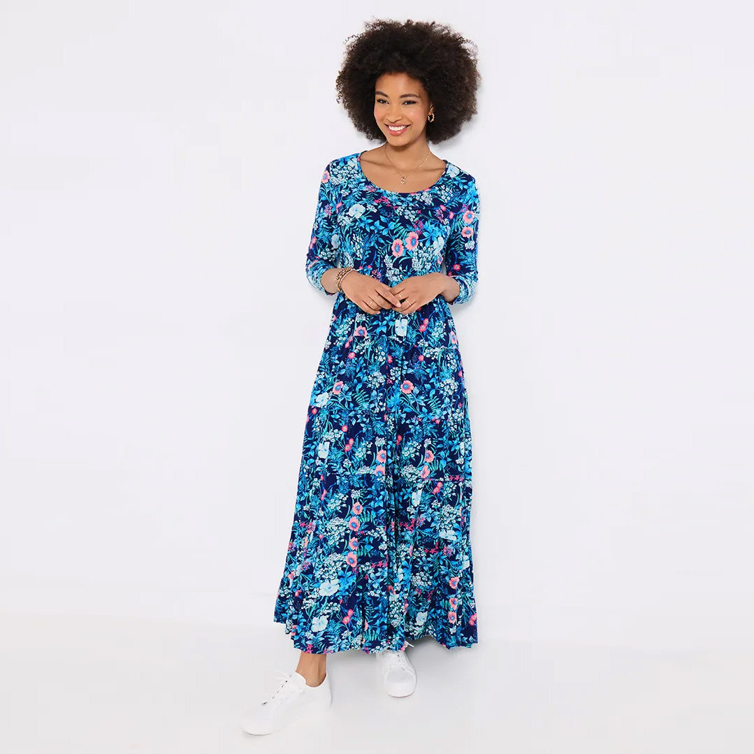 Joe Browns Charming Floral Printed Crinkle Dress WF307