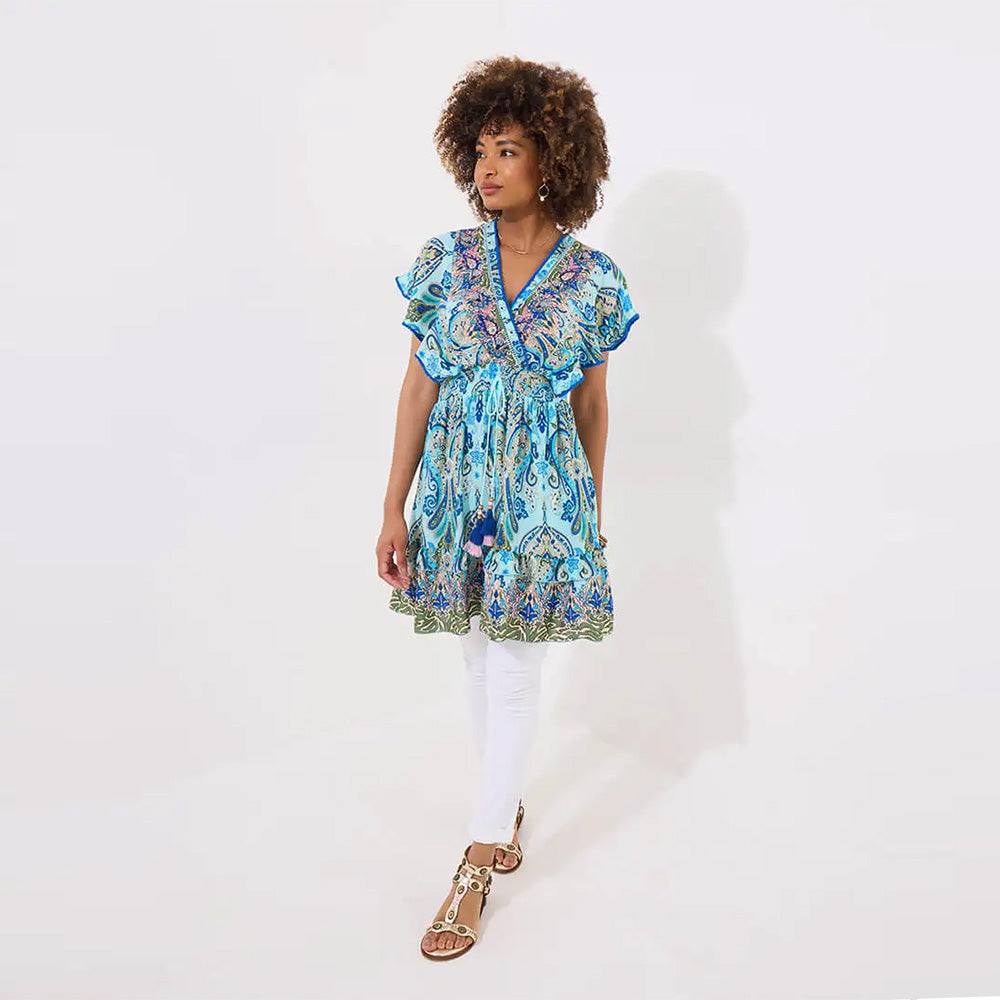 Joe Browns Ophelia Printed And Embroidered Tunic Blue
