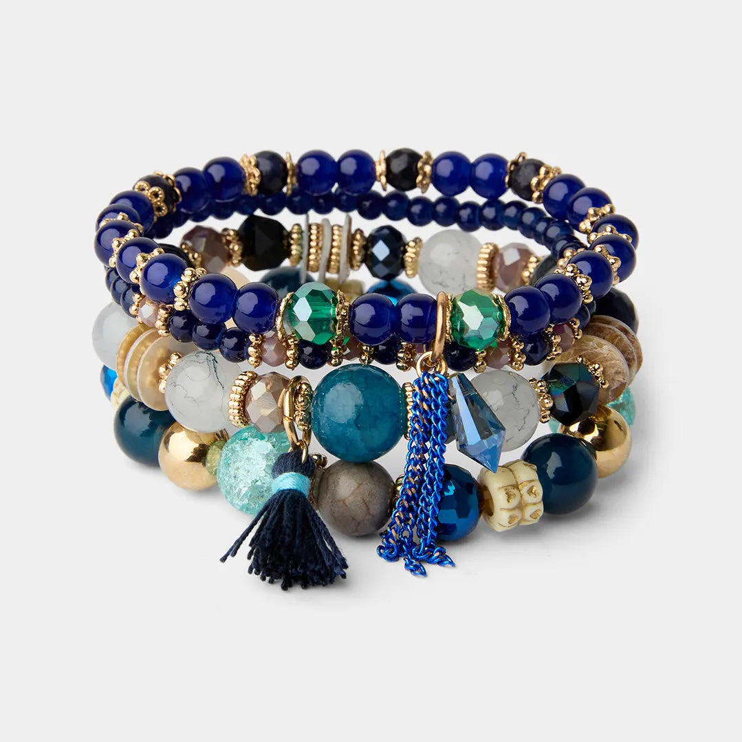 Joe Browns Sapphire Beaded Bracelet Set BK639