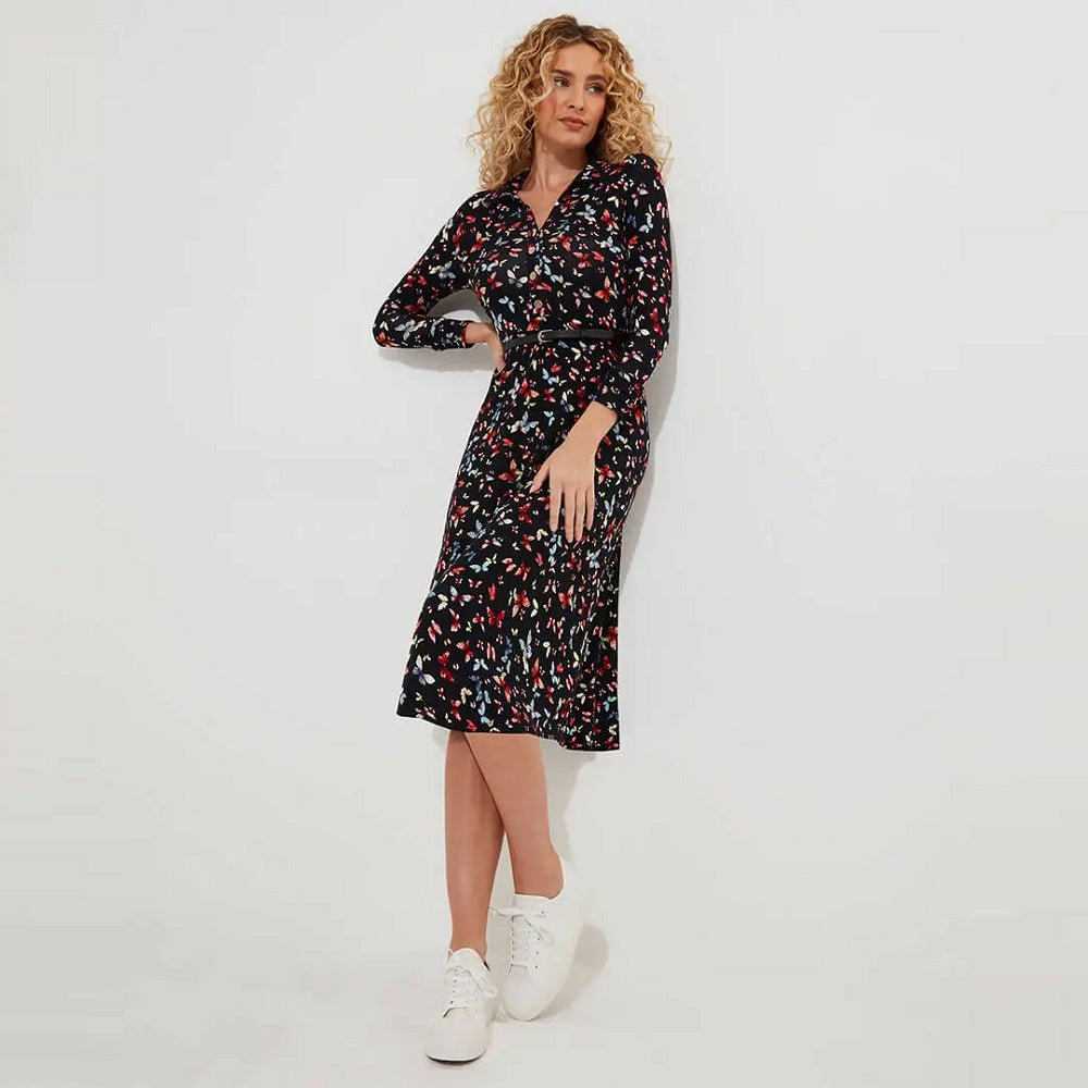 Beautiful Butterfly Jersey Dress by Joe Browns