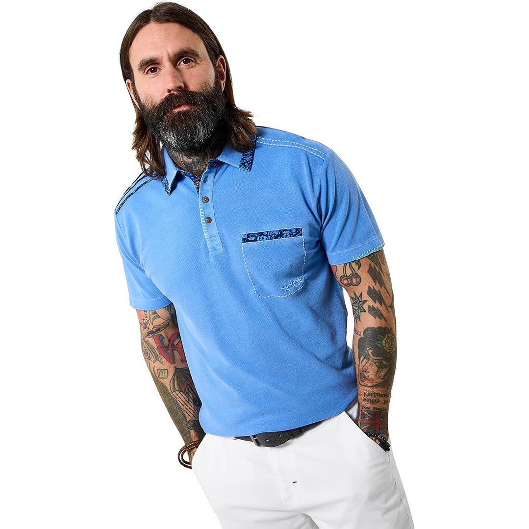 Joe Browns Devils In The Detail Polo Shirt Blue CV085