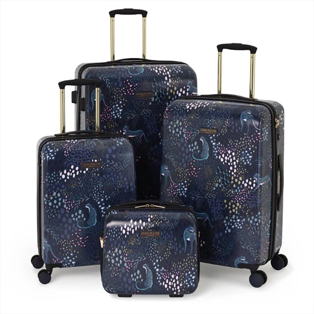 Sara Miller Midnight Leopard 77cm 4-Wheel Large Suitcase