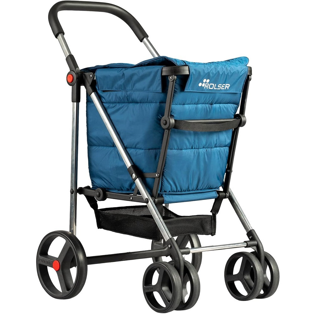 ROLSER Basket Polar 4 Big Wheel 2 Swivelling Foldable Shopping Trolley