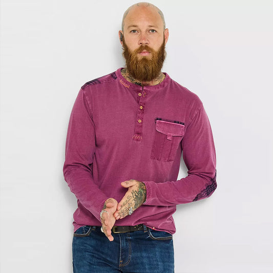 Joe Browns Twist Of Personality Henley Long Sleeve T-shirt CV057