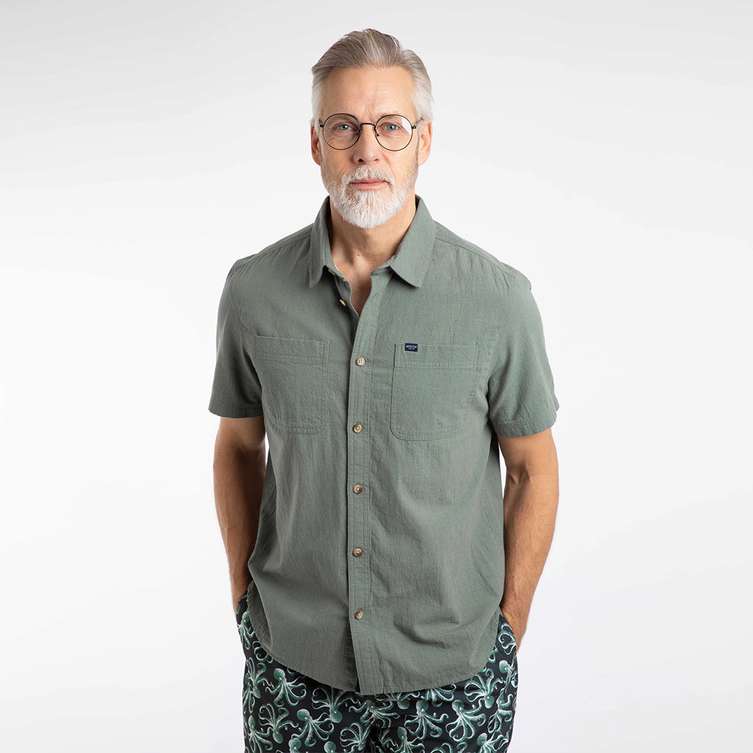 Weird Fish Hinton Textured Crepe Shirt 203370