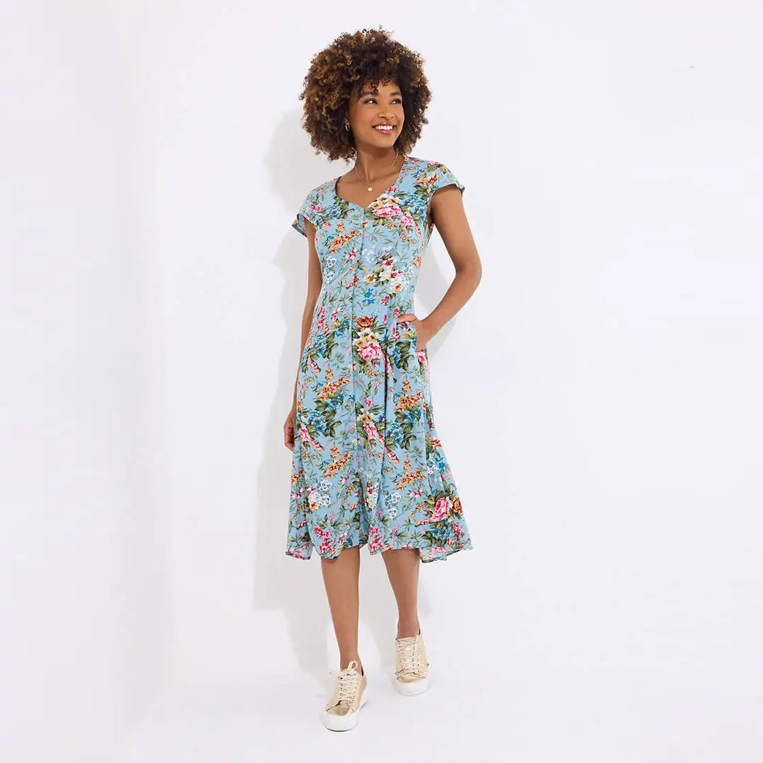 Joe Browns Romantic Roses Button Through Dress WF207