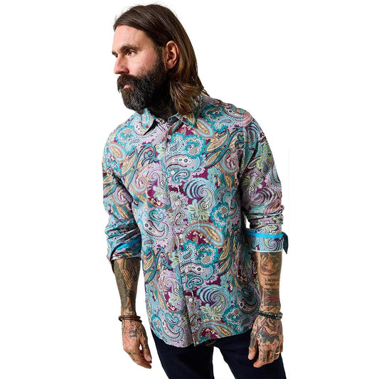 Joe Browns Brilliant Bold Paisley Shirt Purple SM870