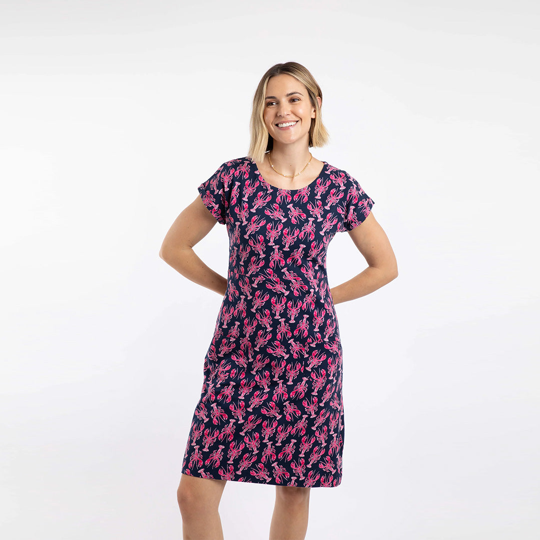 Weird Fish Tallahassee Printed Jersey Dress