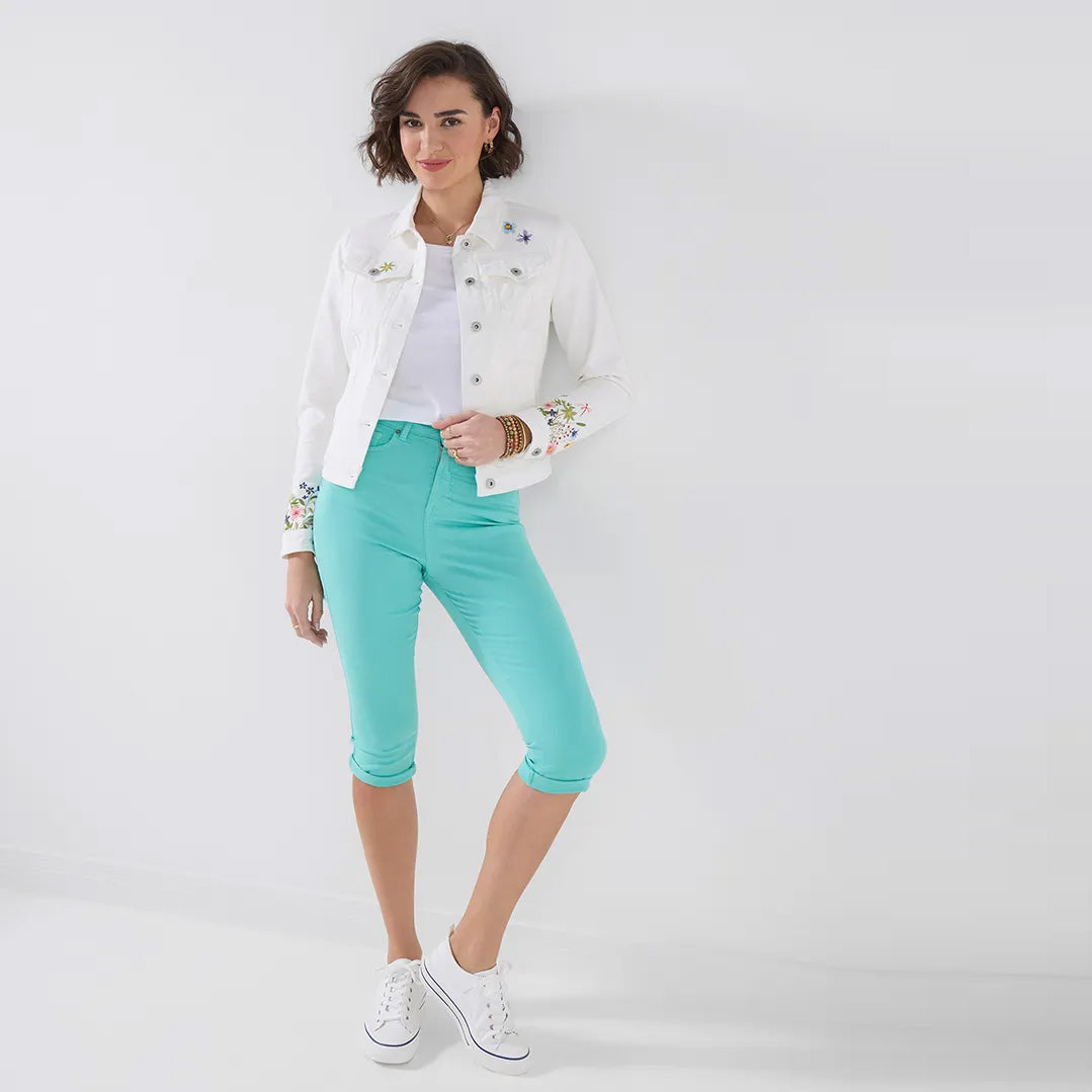 Joe Browns Spring Gardens Green Capri Pants