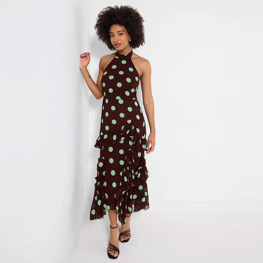 Joe Browns Margot Polka Dot Halter Neck Dress WF519