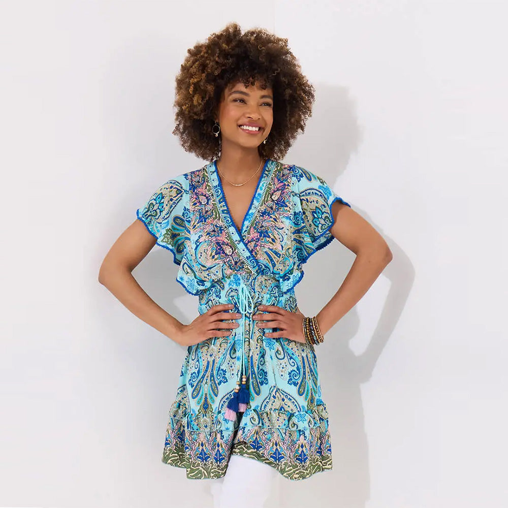 Joe Browns Ophelia Printed And Embroidered Tunic Blue
