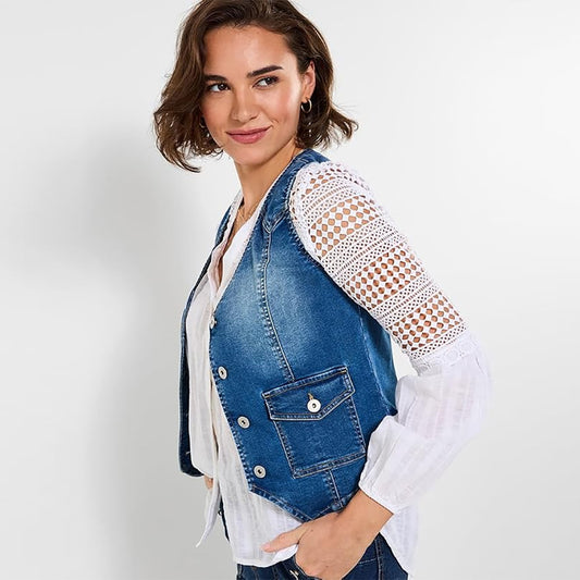 Joe Browns Dixie Stretch Denim Waistcoat WJ797