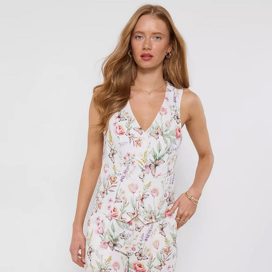 Joe Browns Beautiful Butterfly Linen Blend Waistcoat WJ803A