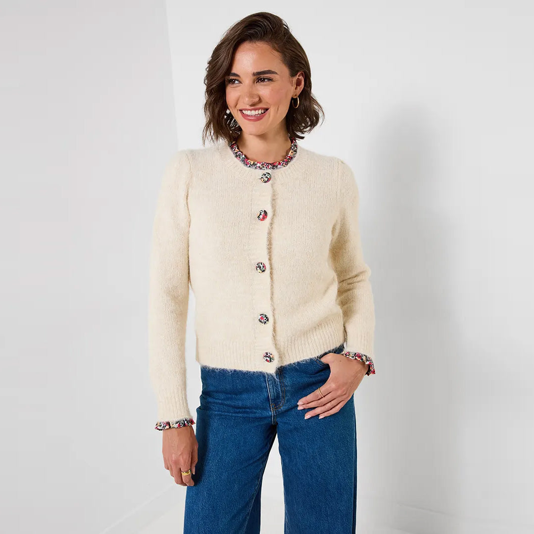 Joe Browns Fancy Floral Trim Cardigan WN060