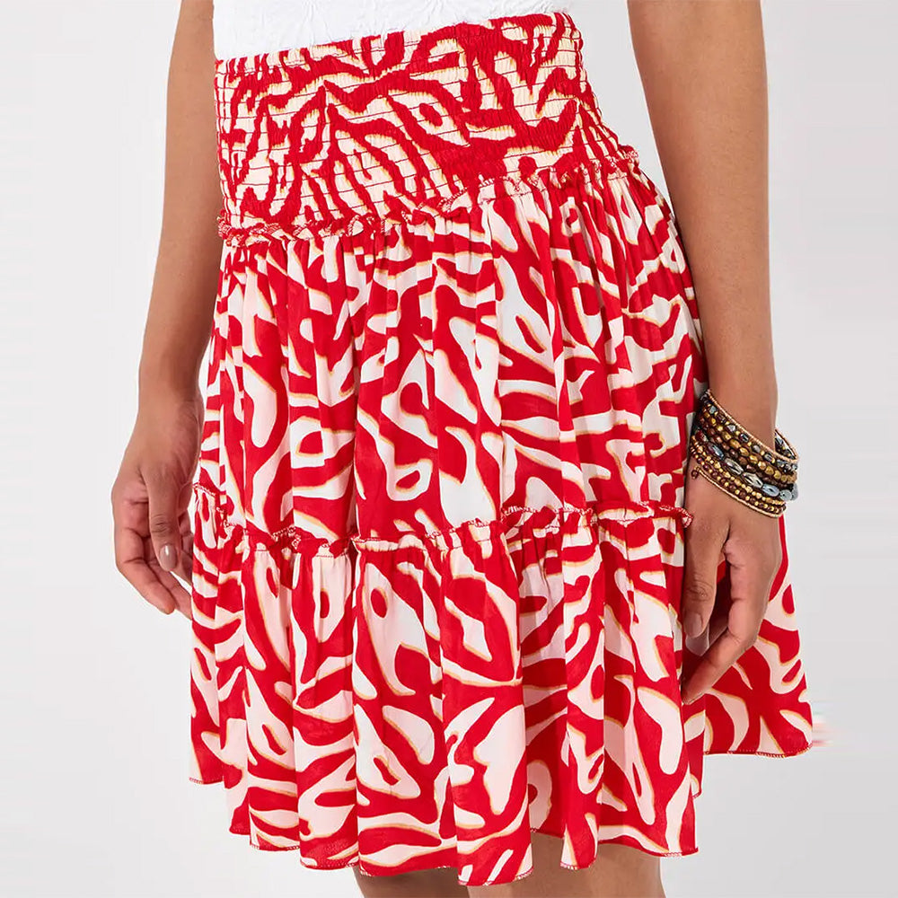 Joe Browns Fun And Fabulous Tiered Mini Skirt Red WS468