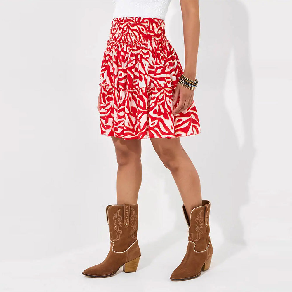 Joe Browns Fun And Fabulous Tiered Mini Skirt Red WS468