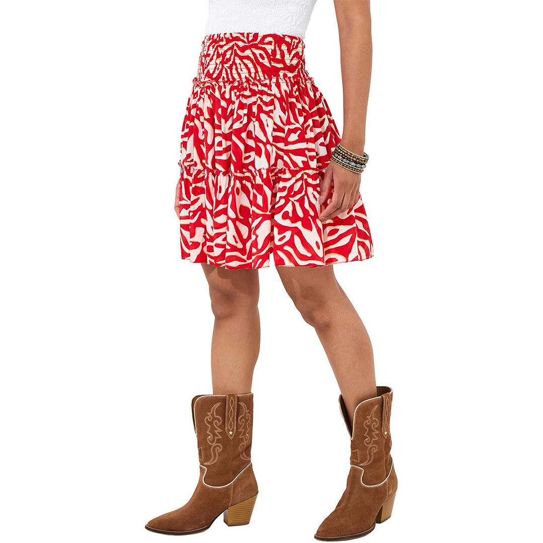 Joe Browns Fun And Fabulous Tiered Mini Skirt Red WS468A