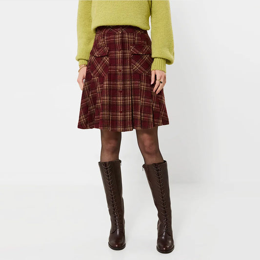 Joe Browns Checked Pleated Mini Skirt With Pockets WS547