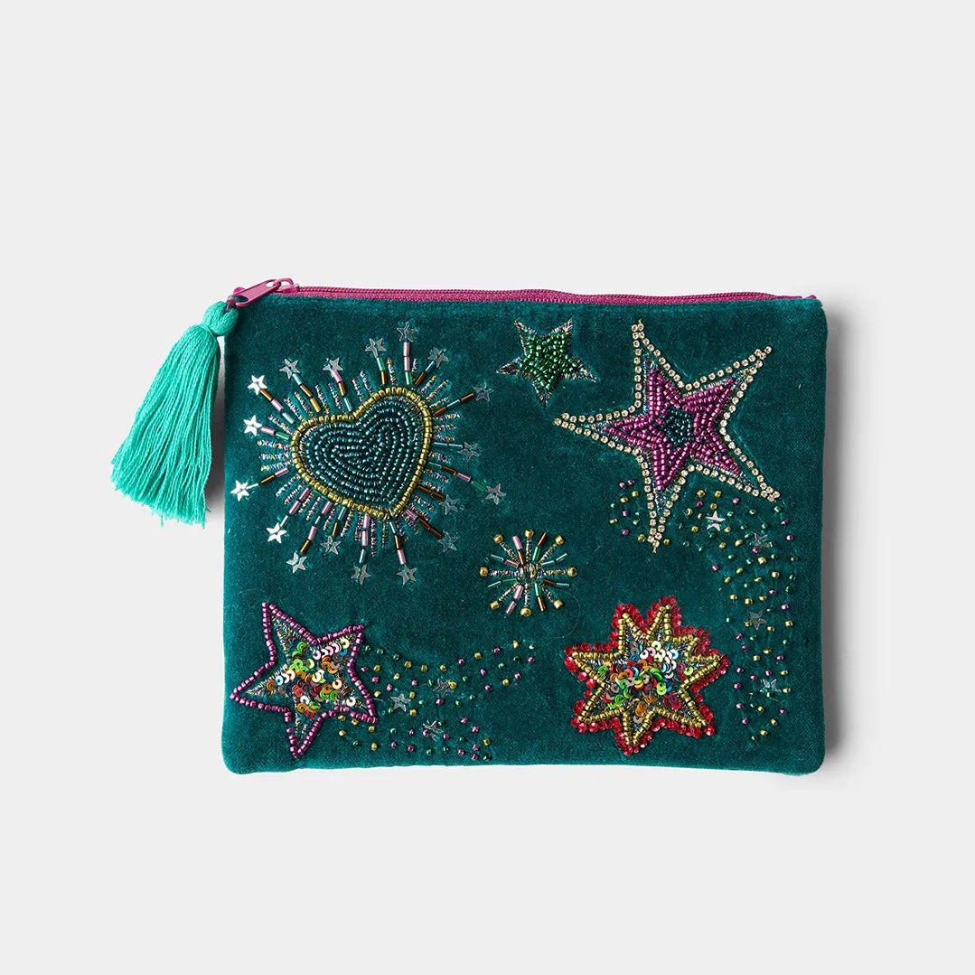 Joe Browns Stars And Hearts Pouch GH674