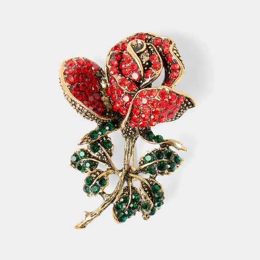 Joe Browns Red Rose Brooch BK642