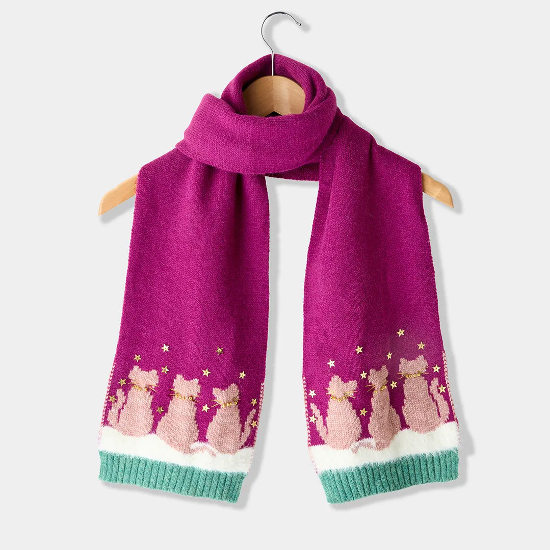 Joe Browns Cosy Cats Winter Scarf